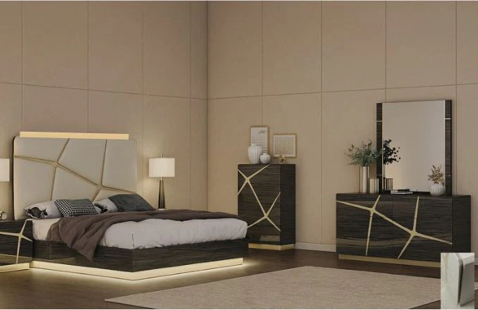 DarkGrey Milano 8Pcs Bedroom Set