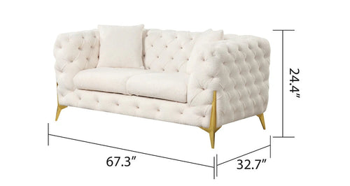 Cream Kadu 3 Pcs Sofa Set