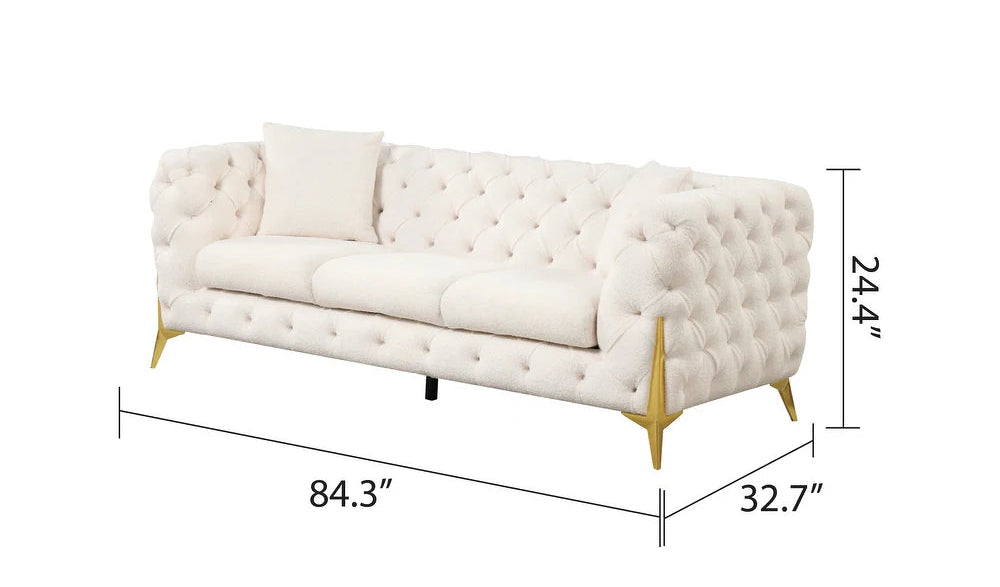 Cream Kadu 3 Pcs Sofa Set