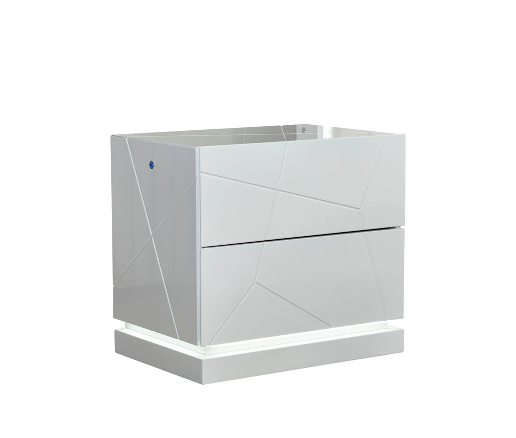 White Gloss 8 pcs Bedroom Set
