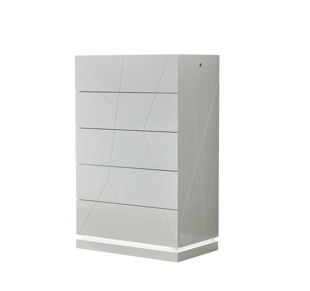 White Gloss 8 pcs Bedroom Set
