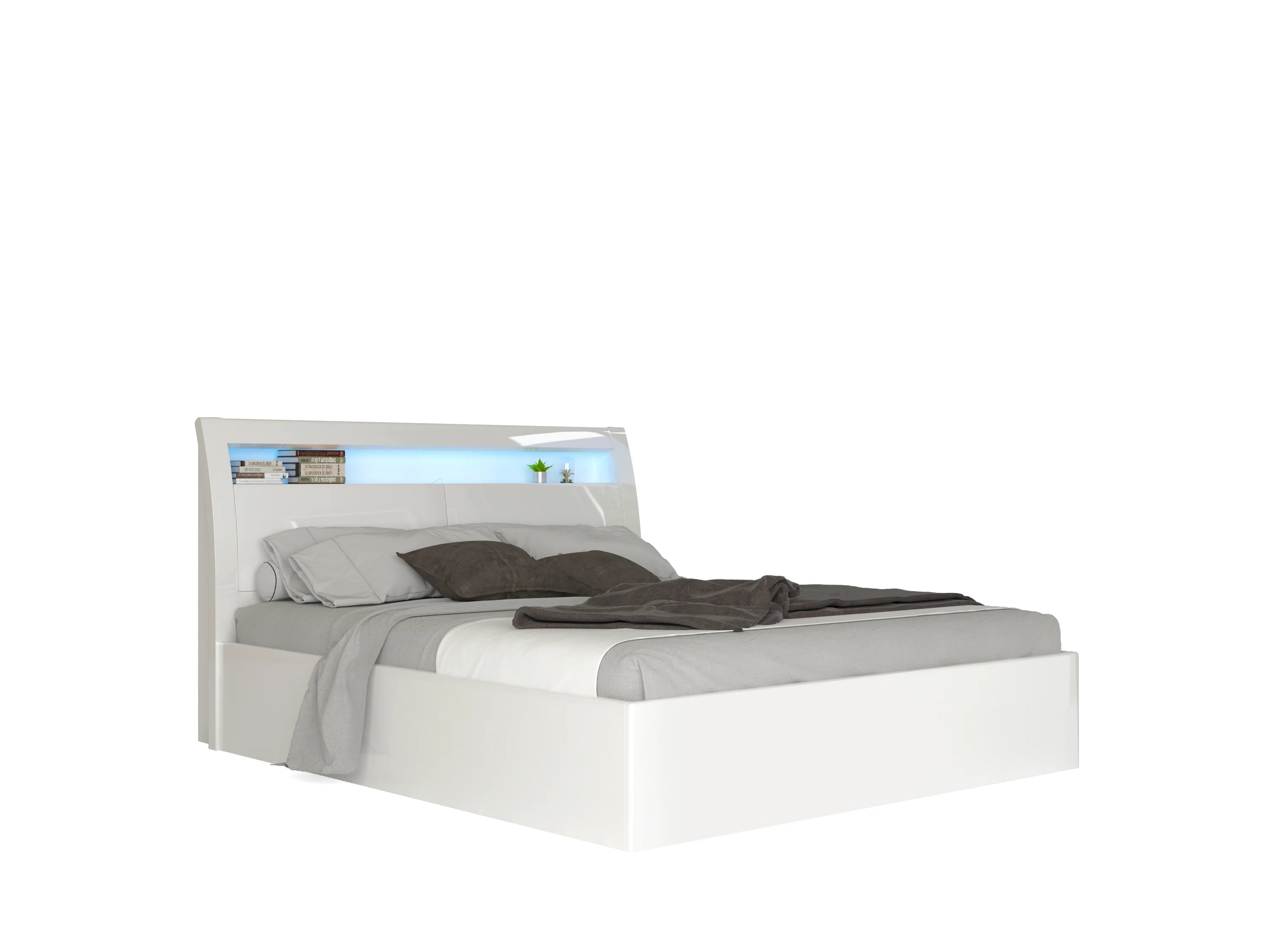Glossy White 8Pcs Bedroom Set