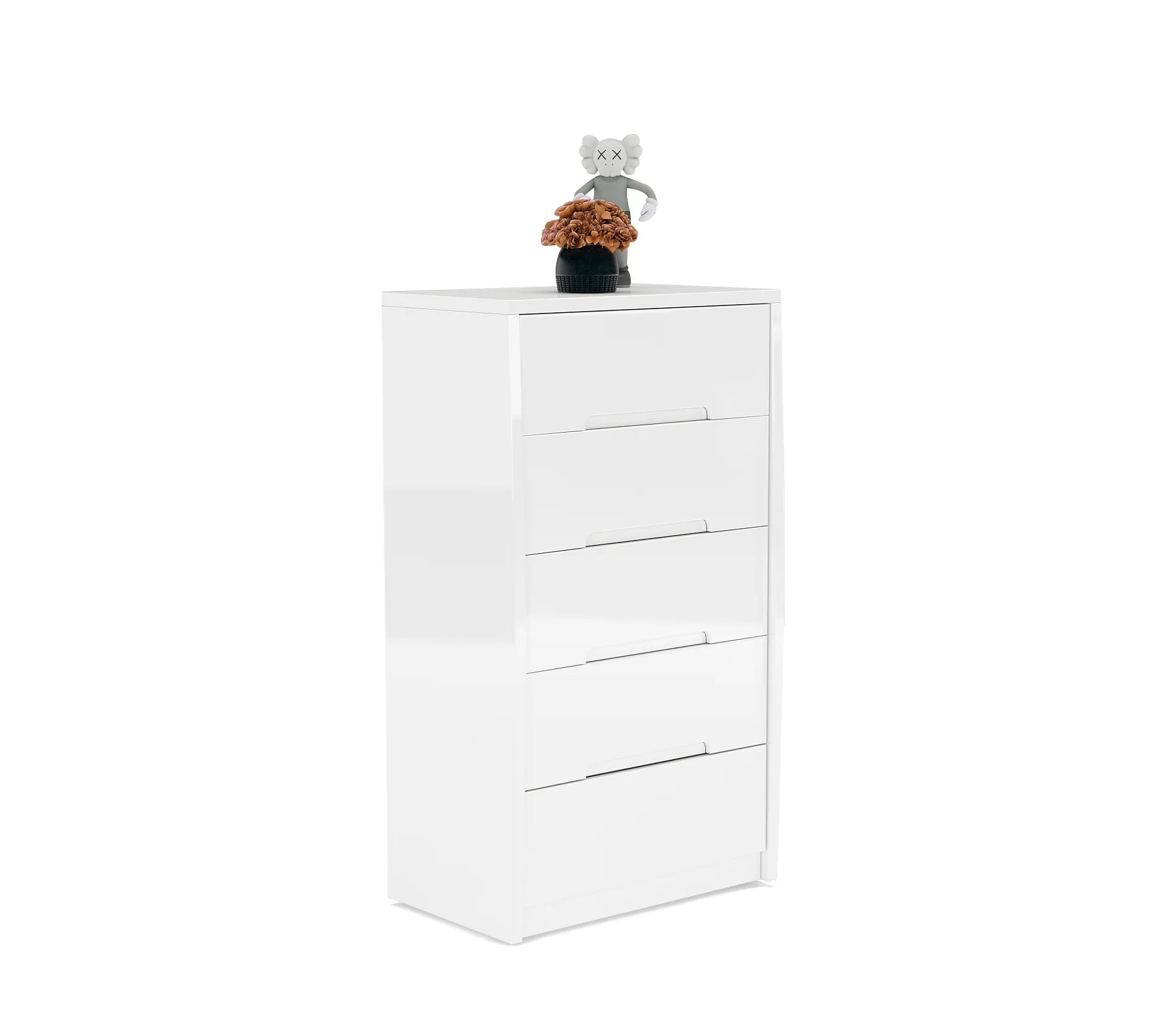 Glossy White 8Pcs Bedroom Set