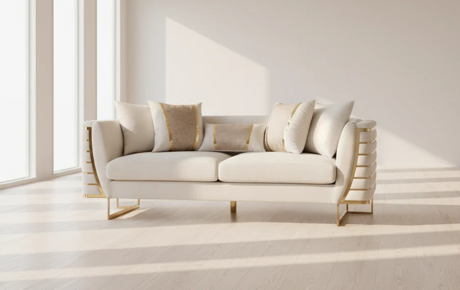 Roma Beige Sofa Set